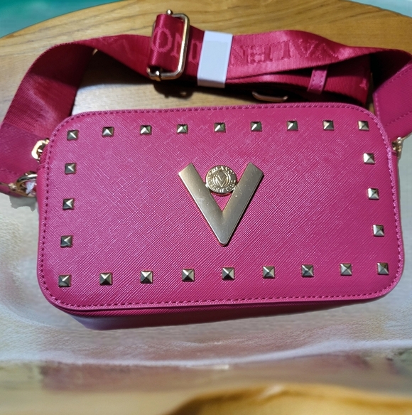 Valentino Pink Crossbody Bag with Gold Studs - Picture 3 of 4